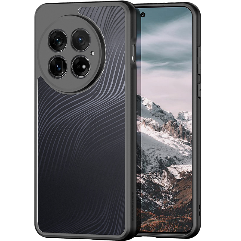 Etui Dux Ducis AIMO do OnePlus 13, przezroczyste z czarną ramką
